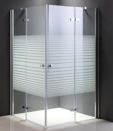 Sanitary Ware Stripe Glass Shower Enclosure