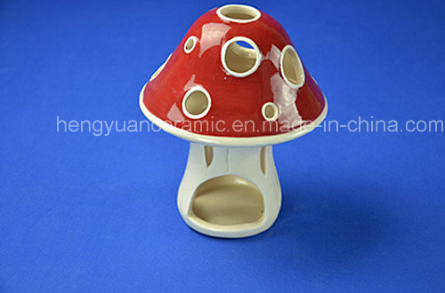 Glazed Mushroom Ceramic Home Decoration Candle Holder