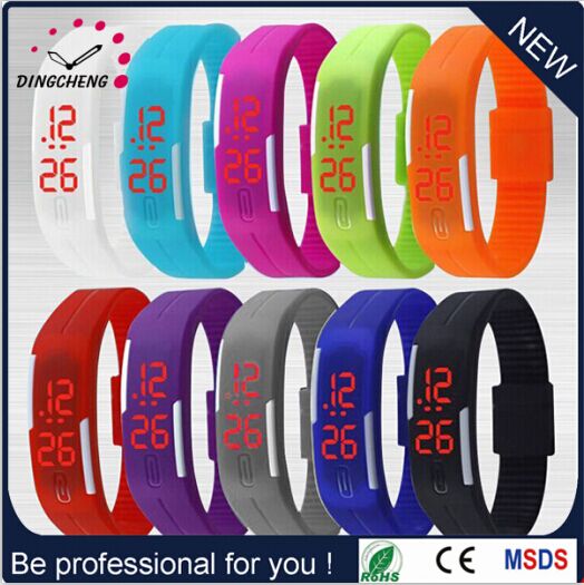 2015 Silicone Strap EXW Price LED Watch (DC-885)