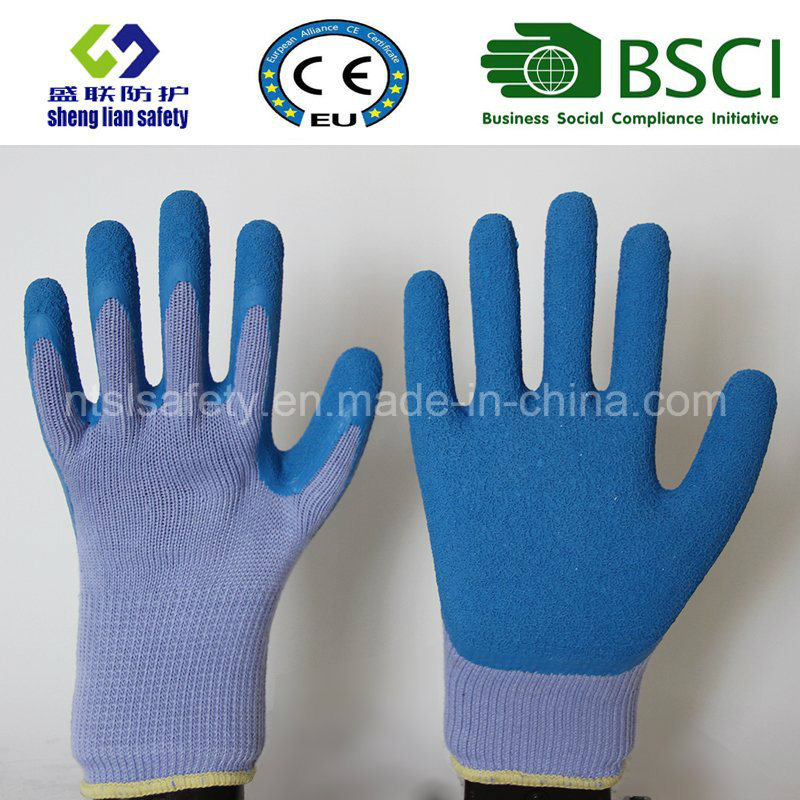 Latex Rubber Gloves, Sandy Finish Safety Work Gloves (SL-R502)