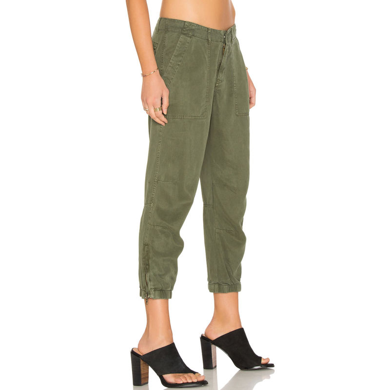 Army Green High Quality Demin Pants