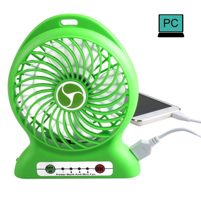 Portable Rechargeable Fan, Mini USB Fan with 1800mAh Lithium Battery, Desk Tabletop Fan, Battery Powered Fan, Personal Fan, Small Travel Fan, Outdoor Fan