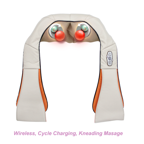 Rechargeable Wireless Heating Shiatsu Massage Belt Body Massager