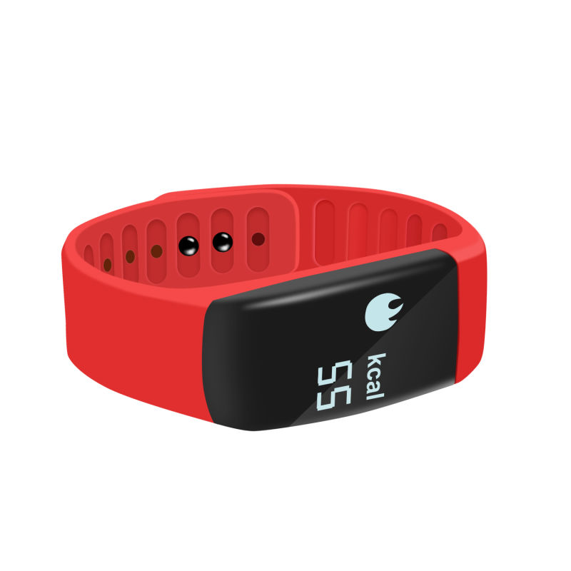 Silicone Band Smart Bracelet Watch with Heart Rate