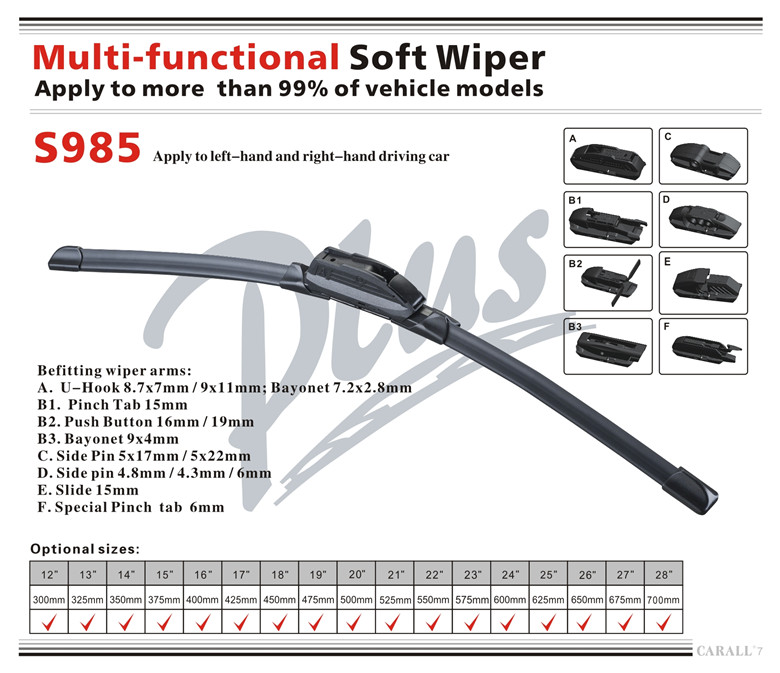 Wholesale Windshield Wiper Blade Rubber Wiper for Toyota Honda