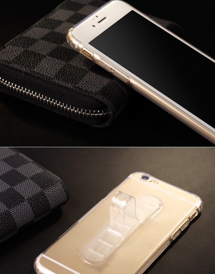 Adjustable Holder Soft TPU Back Cover Phone Case for iPhone 6 iPhone 6 Plus