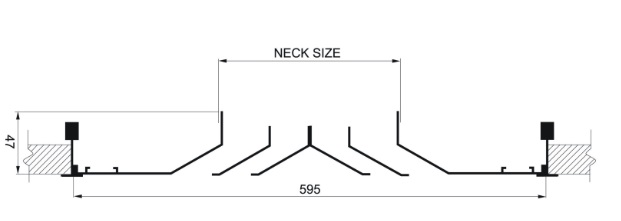 High Ceiling Air Diffuser (SCD-VC) , Square Diffuser for Air Conditioning