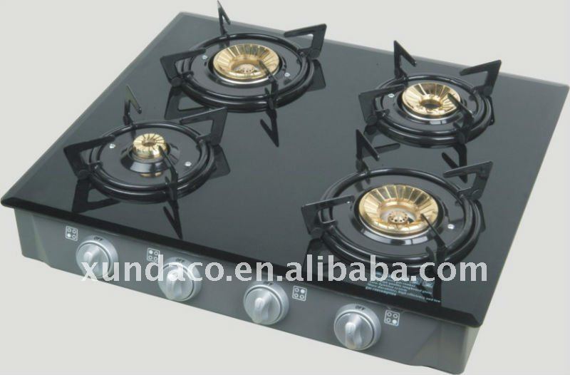 4 Burner Glass Top Gas Stove