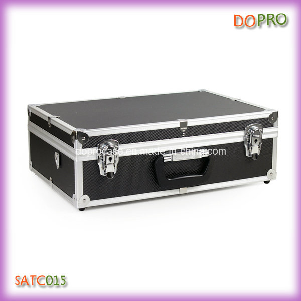 Wholesale Black Color Handle Portable Hairdresser Tool Box (SATC015)