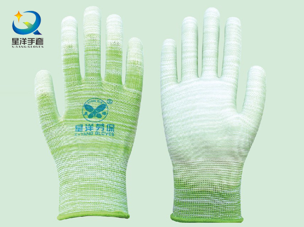 13 Gauge Polyester Liner with PU Coated Safety Gloves