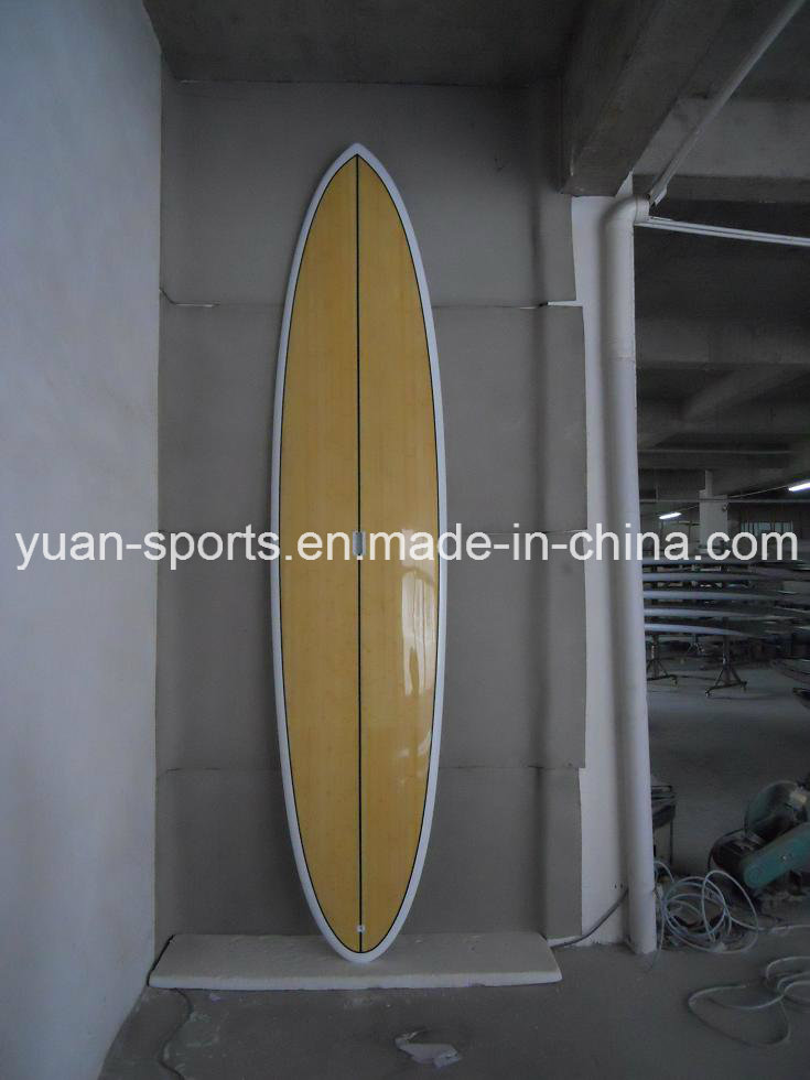 Epoxy Sup Board, Surfboard with Bamboo Veneer High Glossy Surface