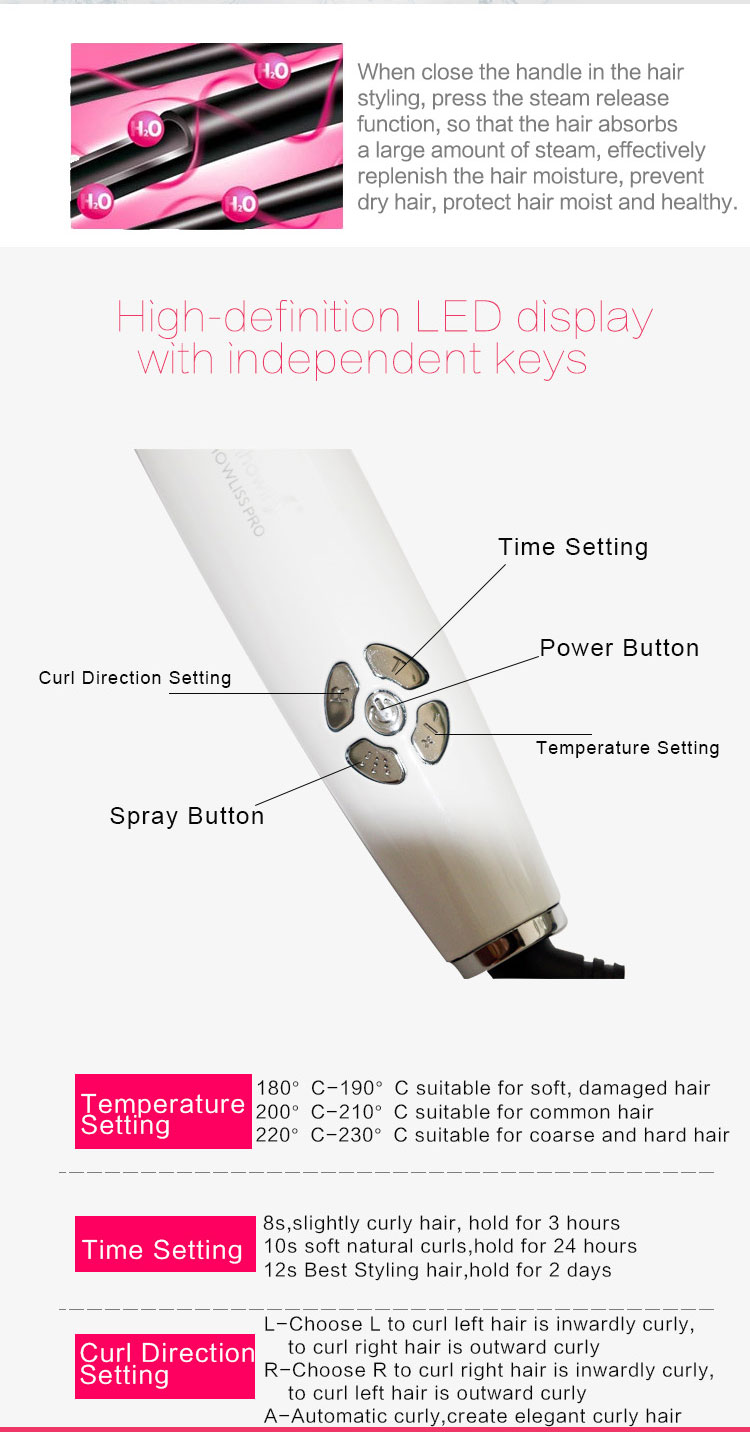 Showliss Brand Steam Automatic Curler