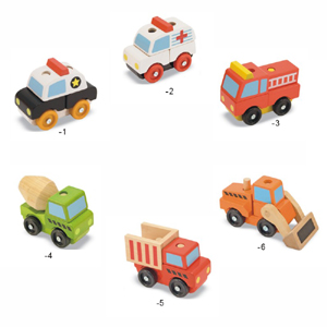 Wooden Stacking Vehicle Toys (80933)