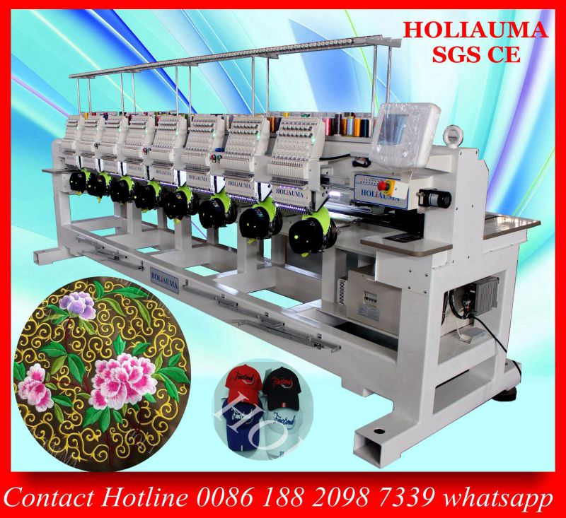 Industrial 8 Head Computerized Embroidery Machine for Garmetn Hat Embroidery