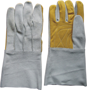 Cow Grain Leather Long Cuff Welding Glove