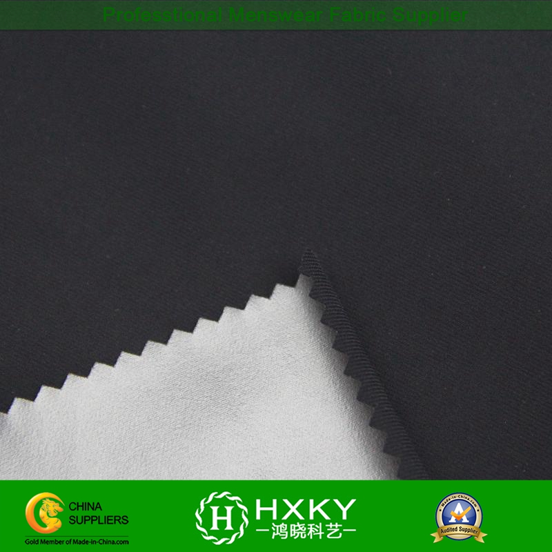 PU Coating with Stripe Spandex Knitting Fabric for Casual Jacket