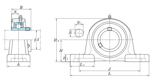 Low Friction UC206 Bearing Insert Bearing Spherical Ball Bearing