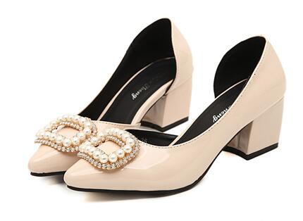 Elegant Rhinestone Shoe Buckle for Women's Dress Shoes with Pearl