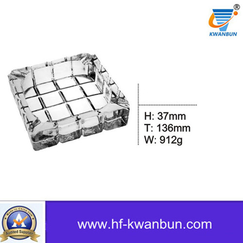 Clear Glass Ashtray with Good Price Square Ashtray Tableware Kb-Hn01315