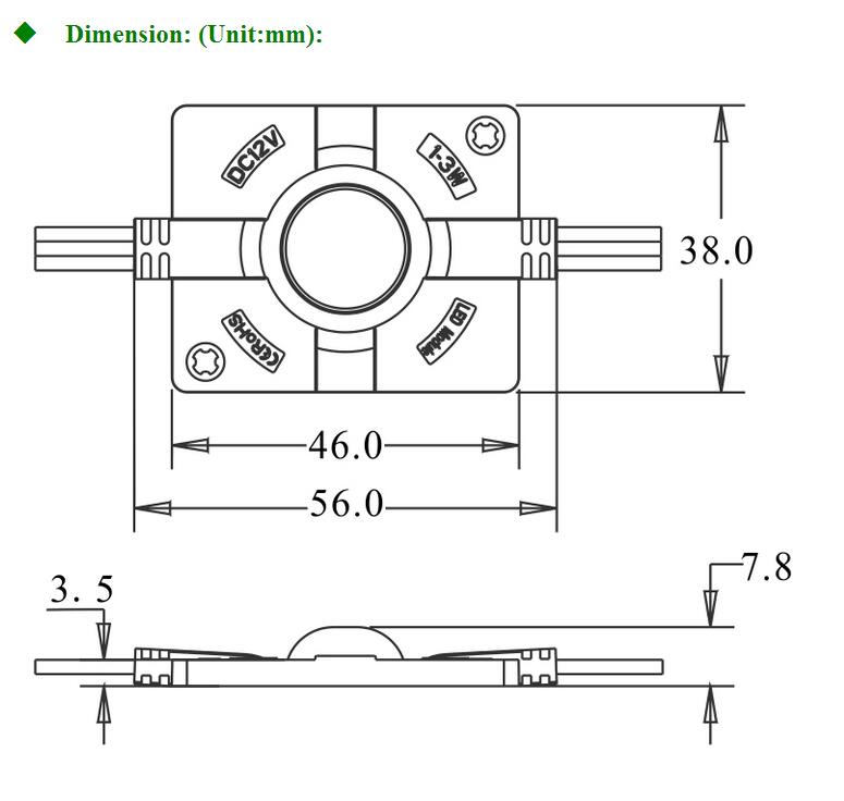 UL Approved 3W 160° Lens High Power Signage Light LED Module with Lens for Lightbox