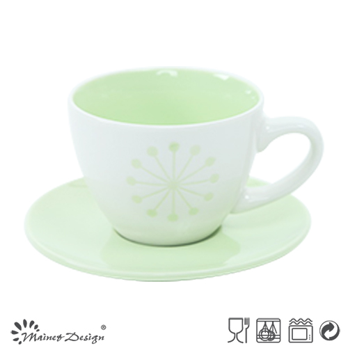 Porcelain Capppuccino Cup & Saucer Bright Color