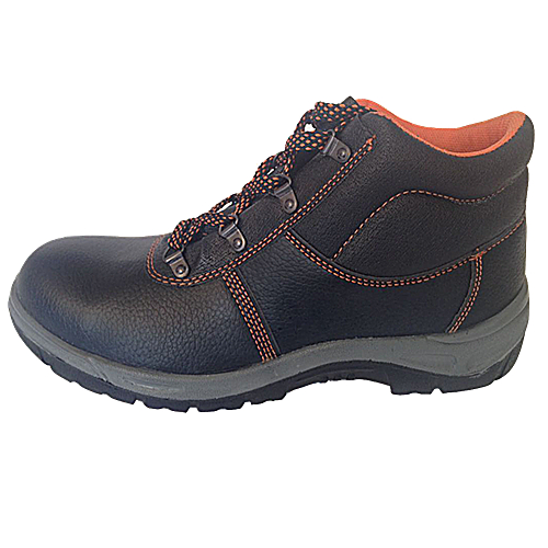 Upper Split Embossed Leather Sole PU Work Safety Footwear