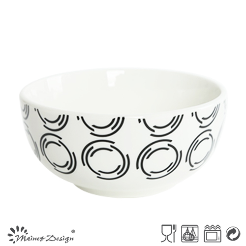 Homestyle Luxury Decal Ceramic Otameal Bowl