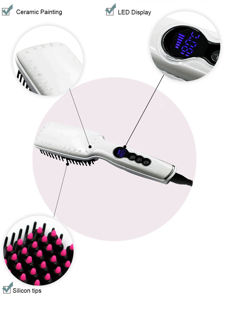 2016 New Design Electric Comb Hair Brush Straightener