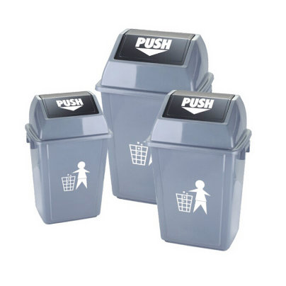 60 Liter Push Plastic Outdoor Trash Bin