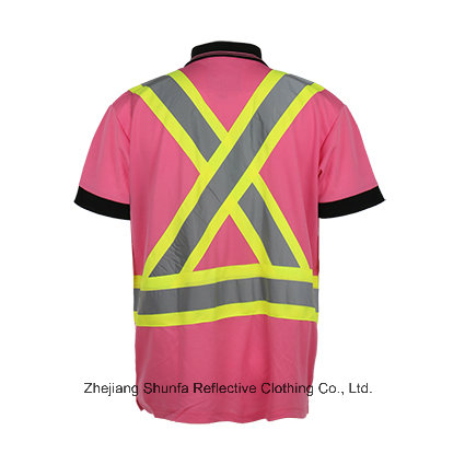 Class 2 High Visibility Reflective Safety T-Shirt with 100% Polyester Birdeye Mesh