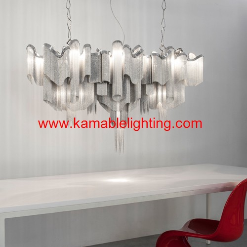 Modern Elegant Silver Chain Chandelier for Villa (KA11077)