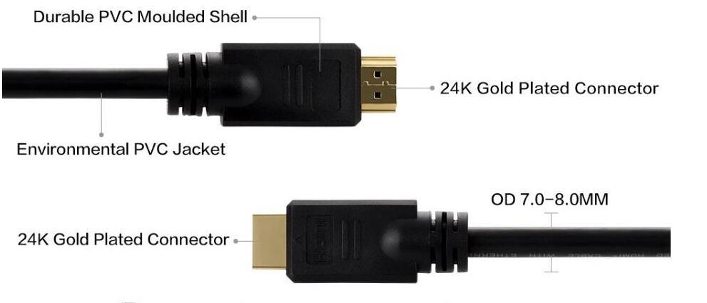 48 Gbps 8K HDMI to HDMI Data Charge Cable