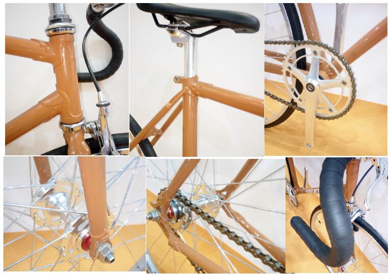 Lugged Cro Moly Retro Vintage Fixed Gear Bicycle