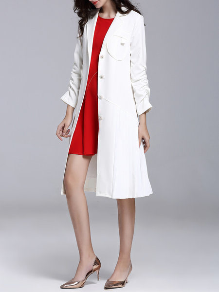 Woman Long Jacket with Long Sleeve Autumn Slim Jacket