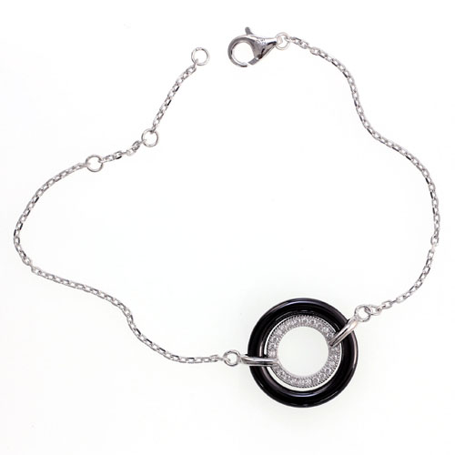 Sterling Silver and Ceramic Jewelry Bracelet (T20015)