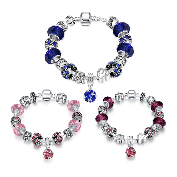 925 Silver European Beads Charms Fashion Bracelet for Women