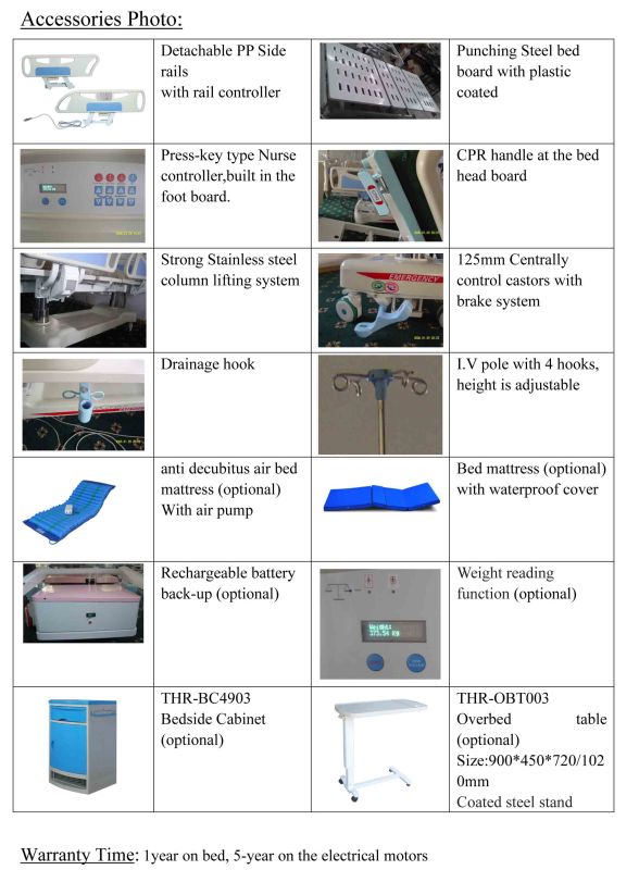 Hospital Electric ICU Bed with Weight Readings