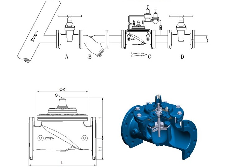 Combination Pressure Reducing and Pressure Sustaining Valve