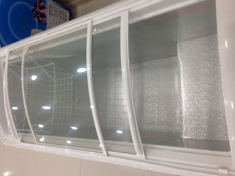 Commercial Big Capacity Deep Freezer Glass Top Door Chest Freezer