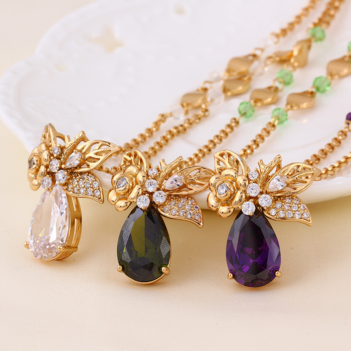 China Wholesale Xuping 18k Gold-Plated Luxury Long Woman Necklace