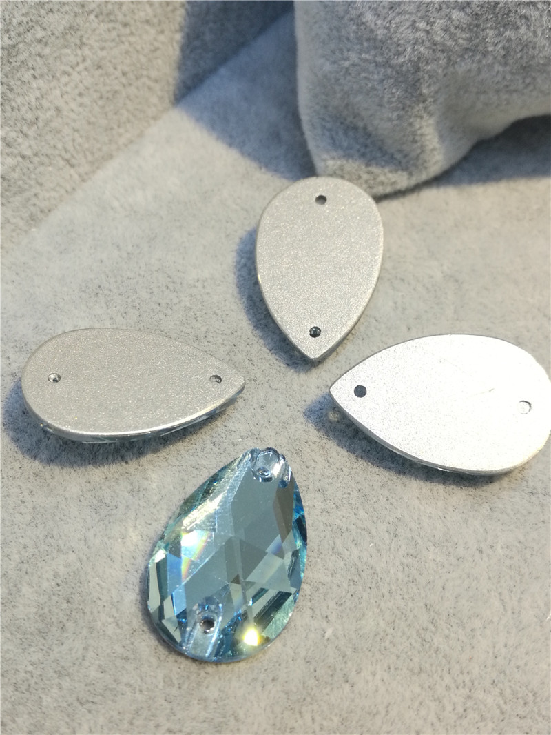 Crystal Tear Drop Sew-on Stone Garment Button Bead (DZ-3065)