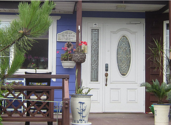 Fangda Wooden Grain Decorated Similar to Exterior Double Fiberglass Door