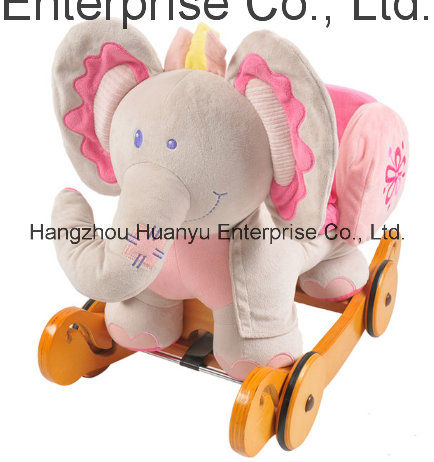 Washable Rocking Horse-Pink Elephant Rocker