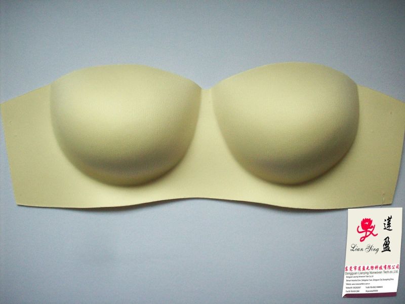 Beautiful Design Red Color Polyester Fabric Sponge Bra Cups
