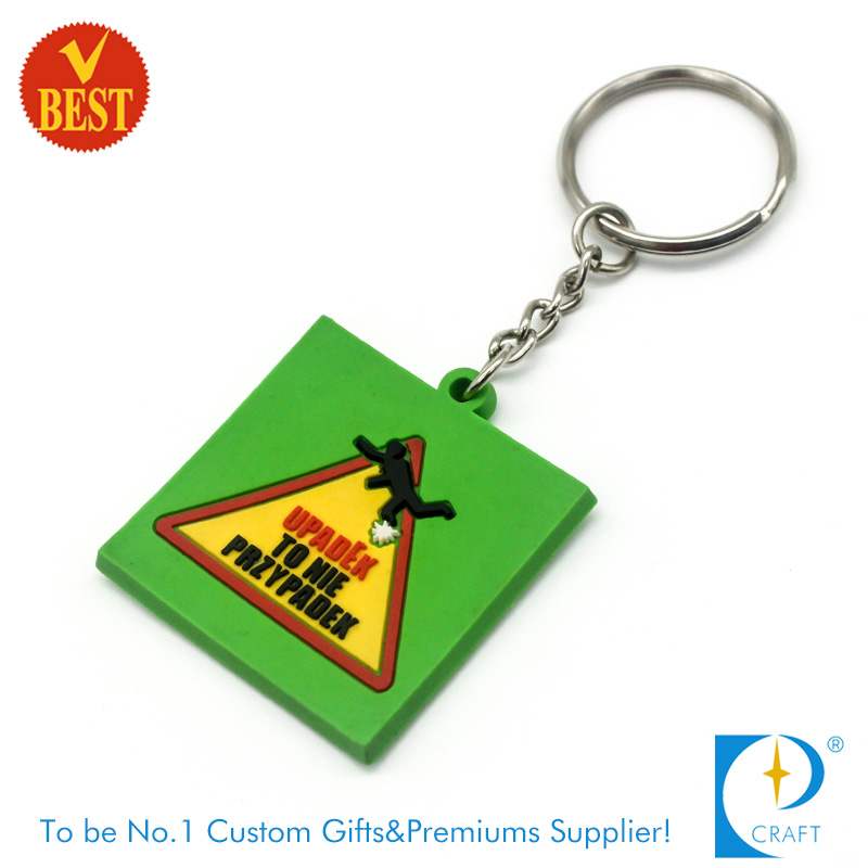 China Cheap Custom Branded Promotional Soft PVC Key Chain or Ring in High Quality