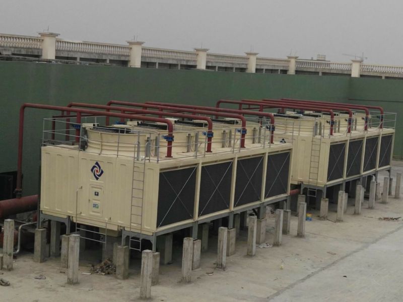 Multi Cells Rectangular FRP Cross Flow CTI Cooling Tower with High Performance