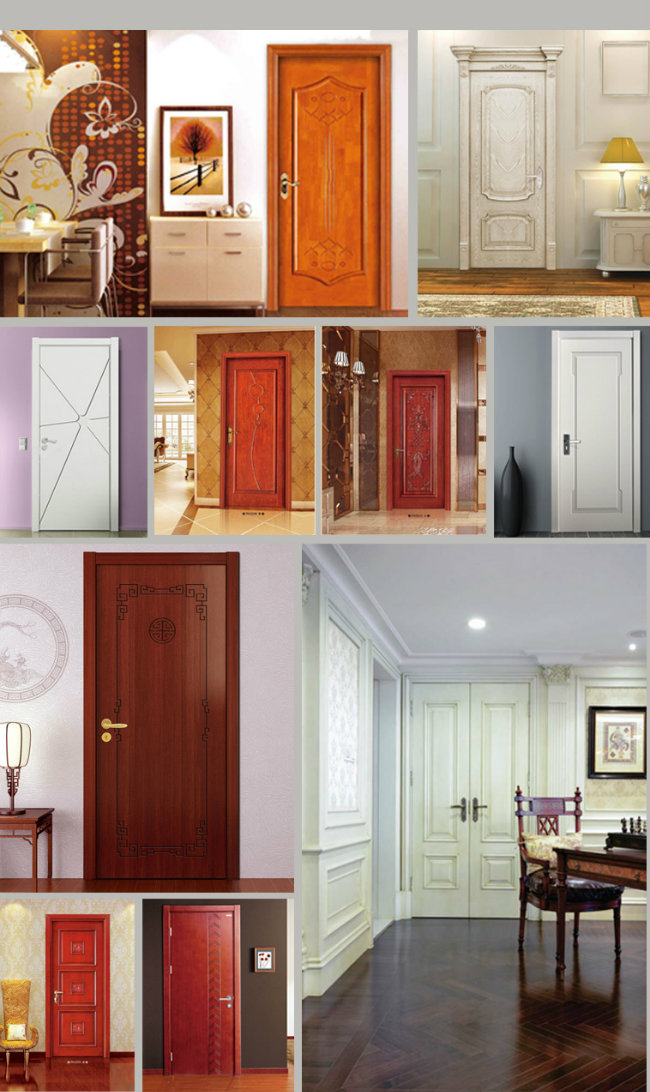 Bedroom Wooden Door for Interior with New Design (WDM-073)
