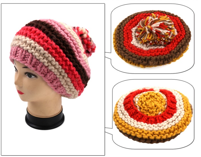 OEM Fashion Design Hand Knit Beret Hat