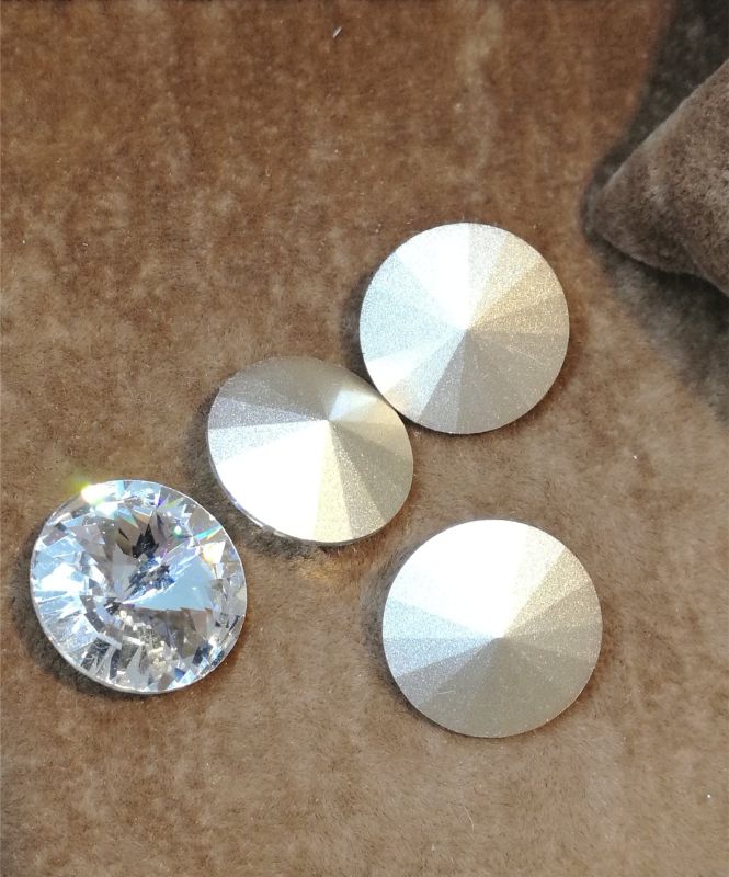 Round Pointed Back Loose Fancy Crystal Glass Bead (DZ-3019)