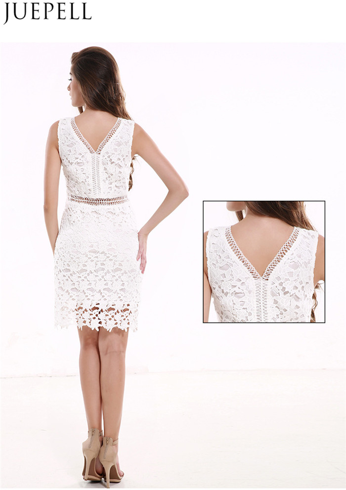 Middle Long Sections Slim Women Lace Dress Stitching Hollow Women Dress Factory in Guangzhou China